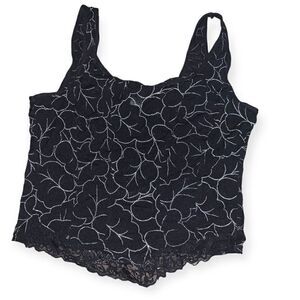 Vintage y2k lace glitter corset like tank